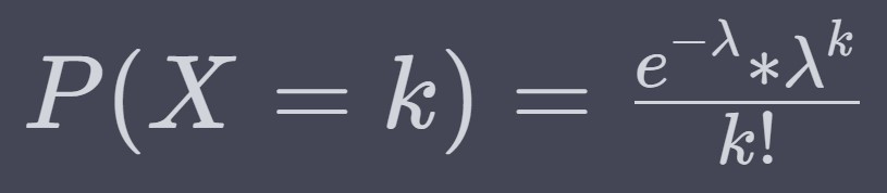 Formel zur Berechnung der Poisson Verteilung