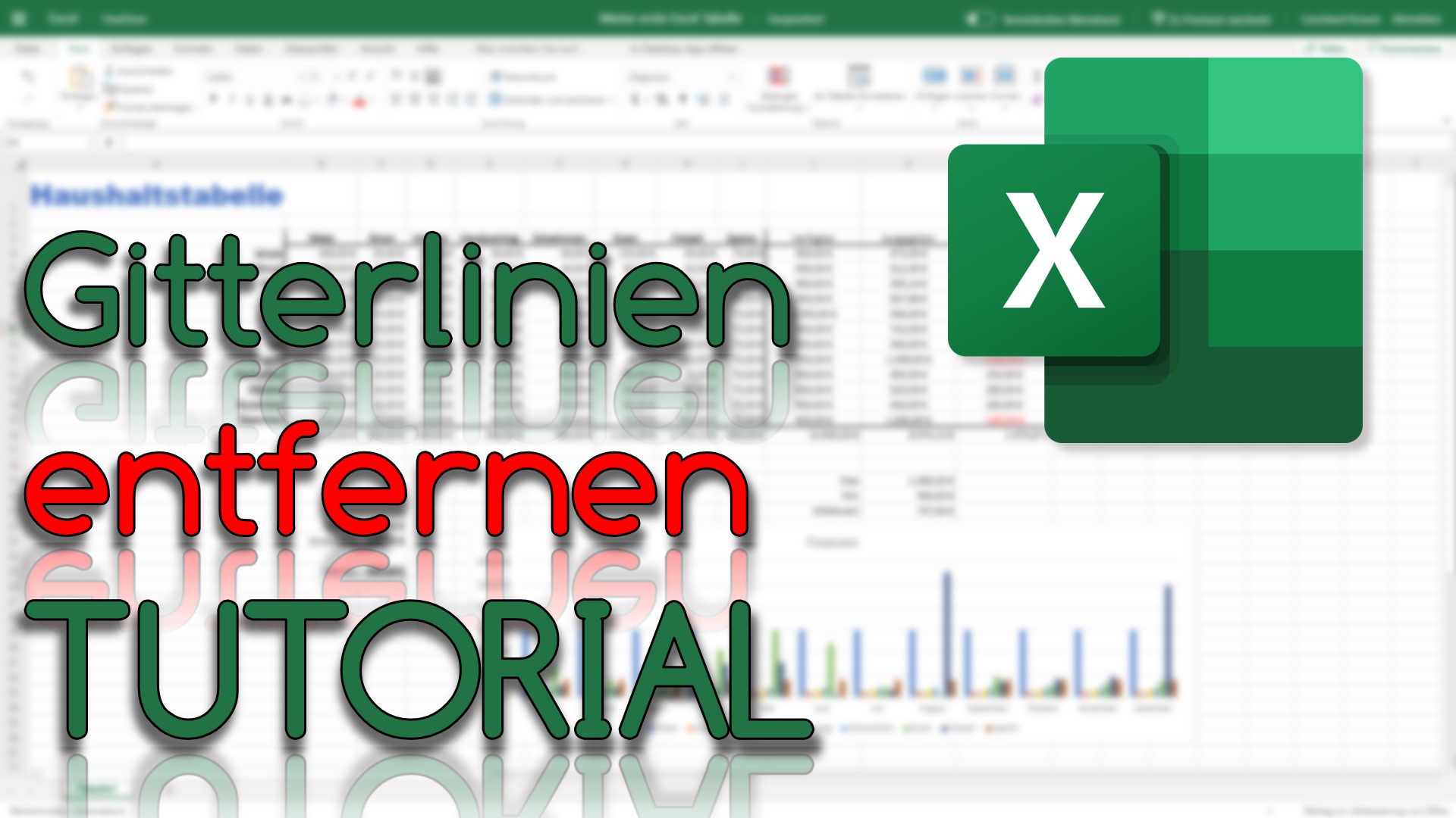 Gitterlinien entfernen in Excel Online (Video Thumbnail!)