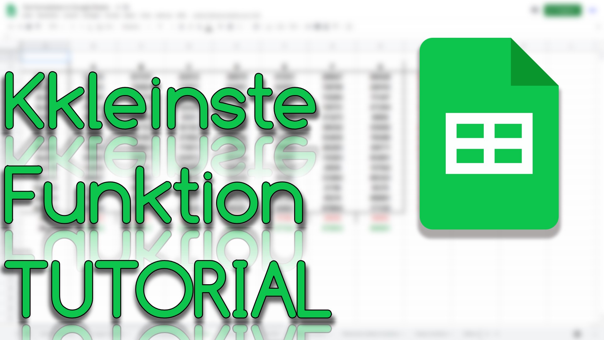 Kkleinste Funktion in Google Sheets (Video Thumbnail!)