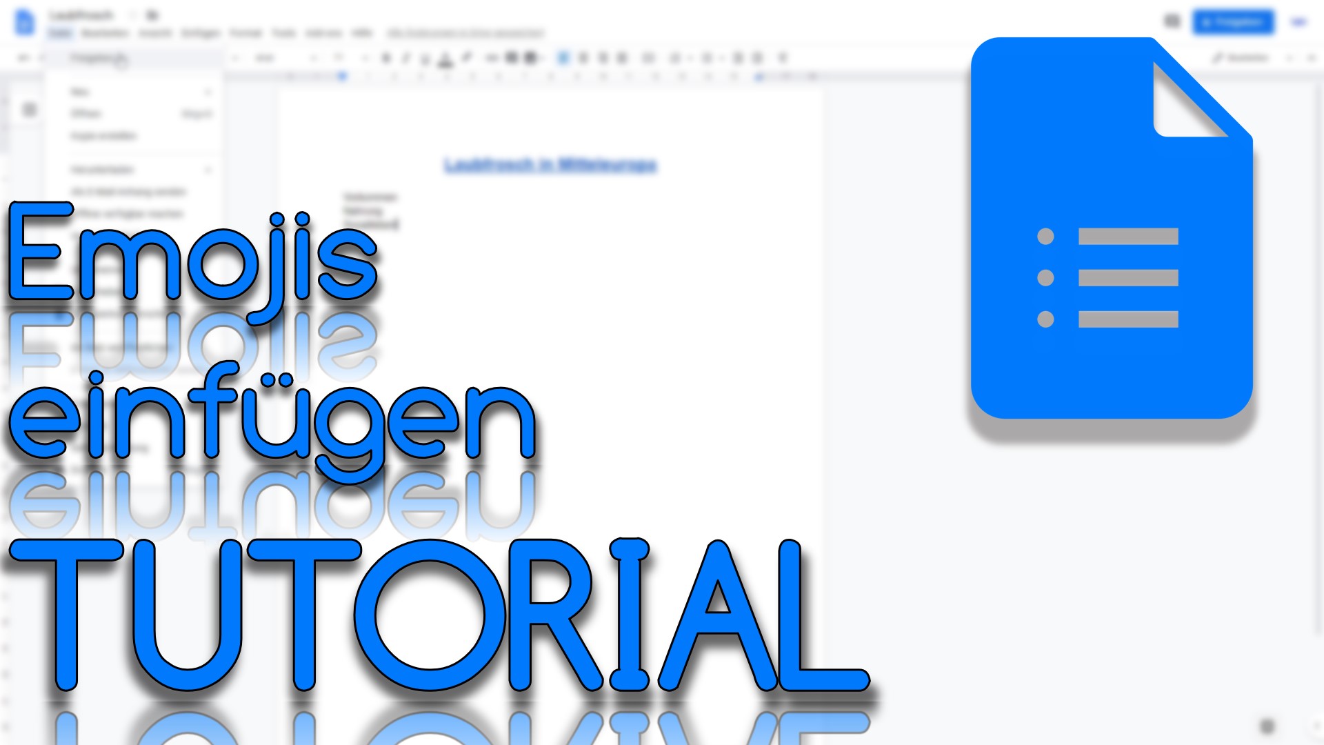 Emoji einfügen in Google Docs (Video Thumbnail!)