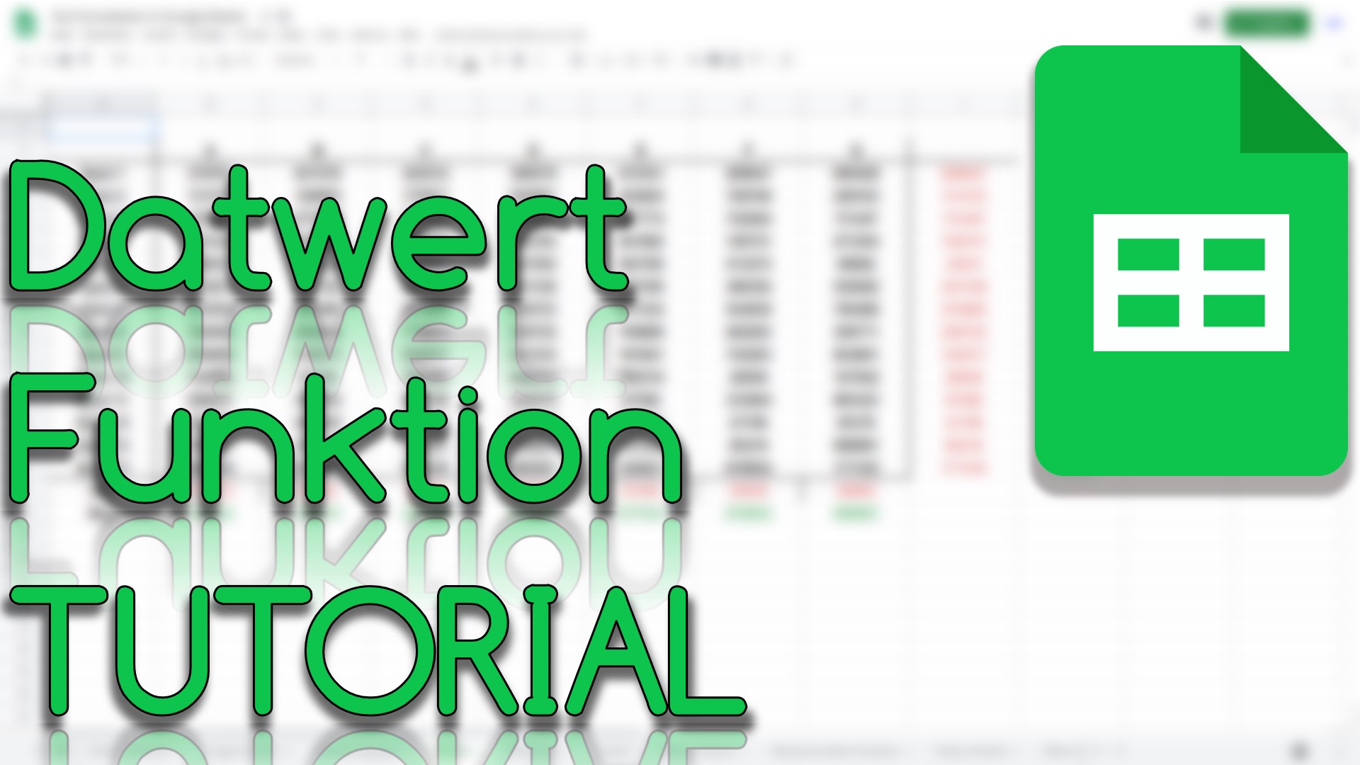 Datwert Funktion in Google Sheets (Video Thumbnail!)