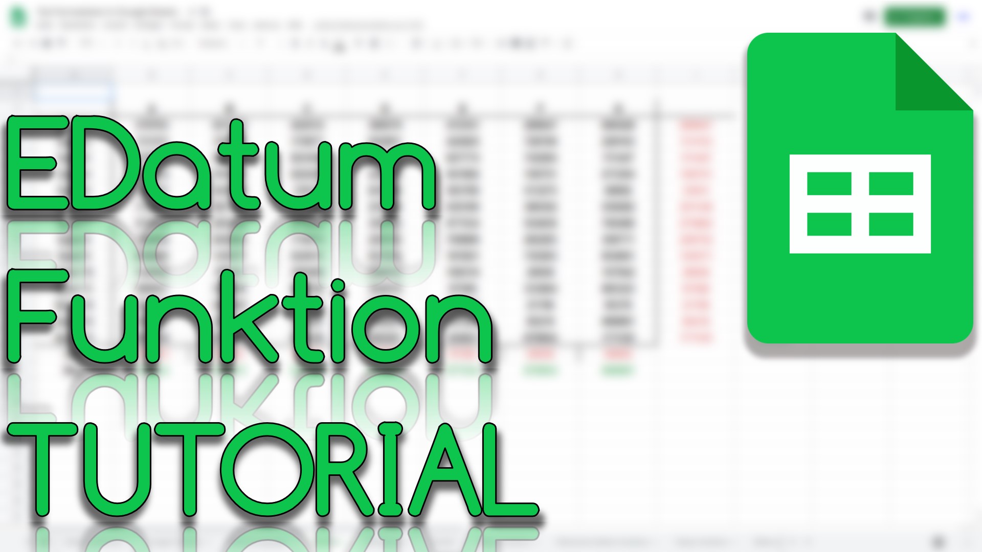 EDatum Funktion in Google Sheets (Video Thumbnail!)