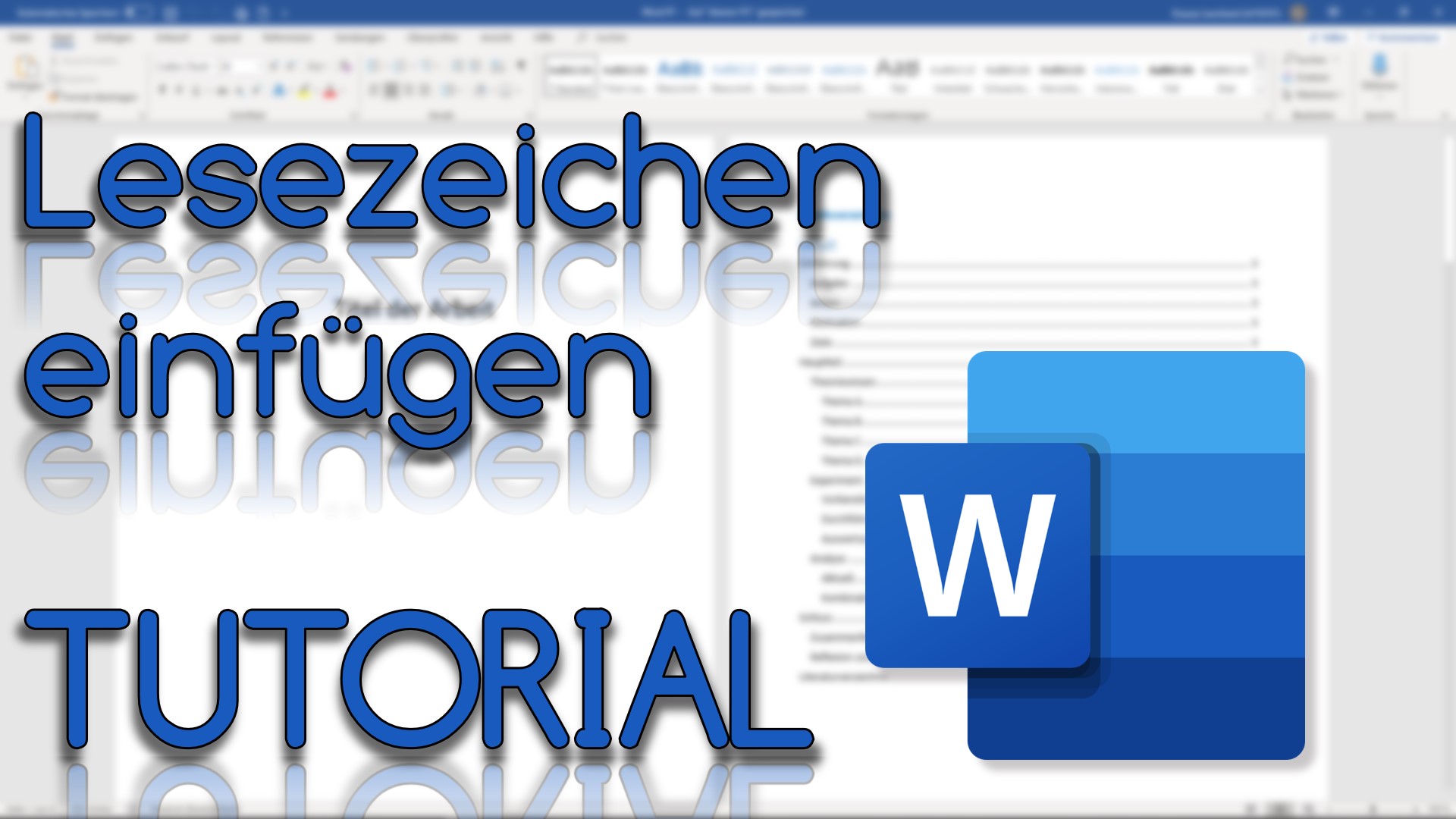 Lesezeichen in Word Online (Video Thumbnail!)