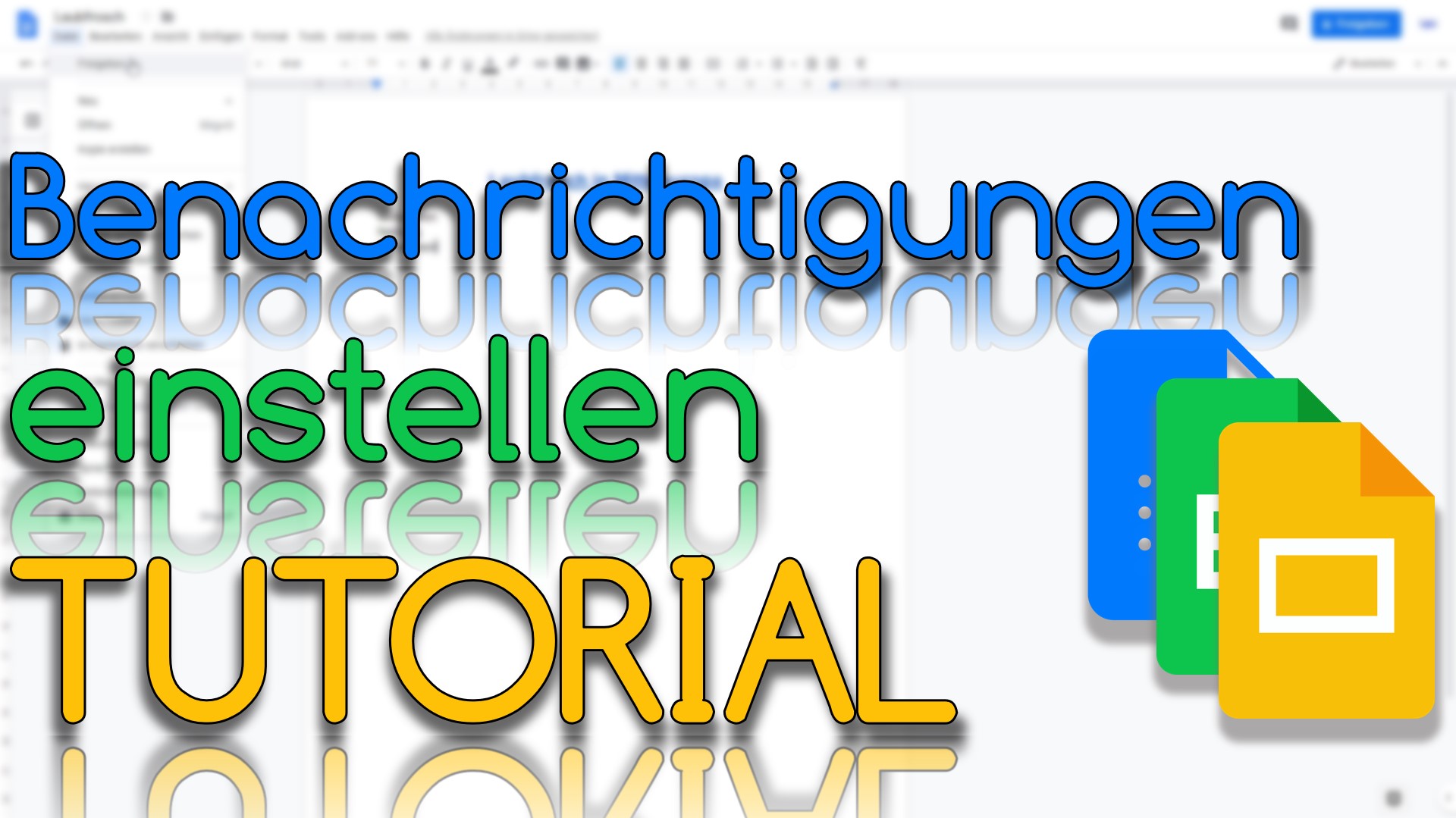 Benachrichtigungseinstellungen in Docs, Sheets und Slides (Video Thumbnail!)