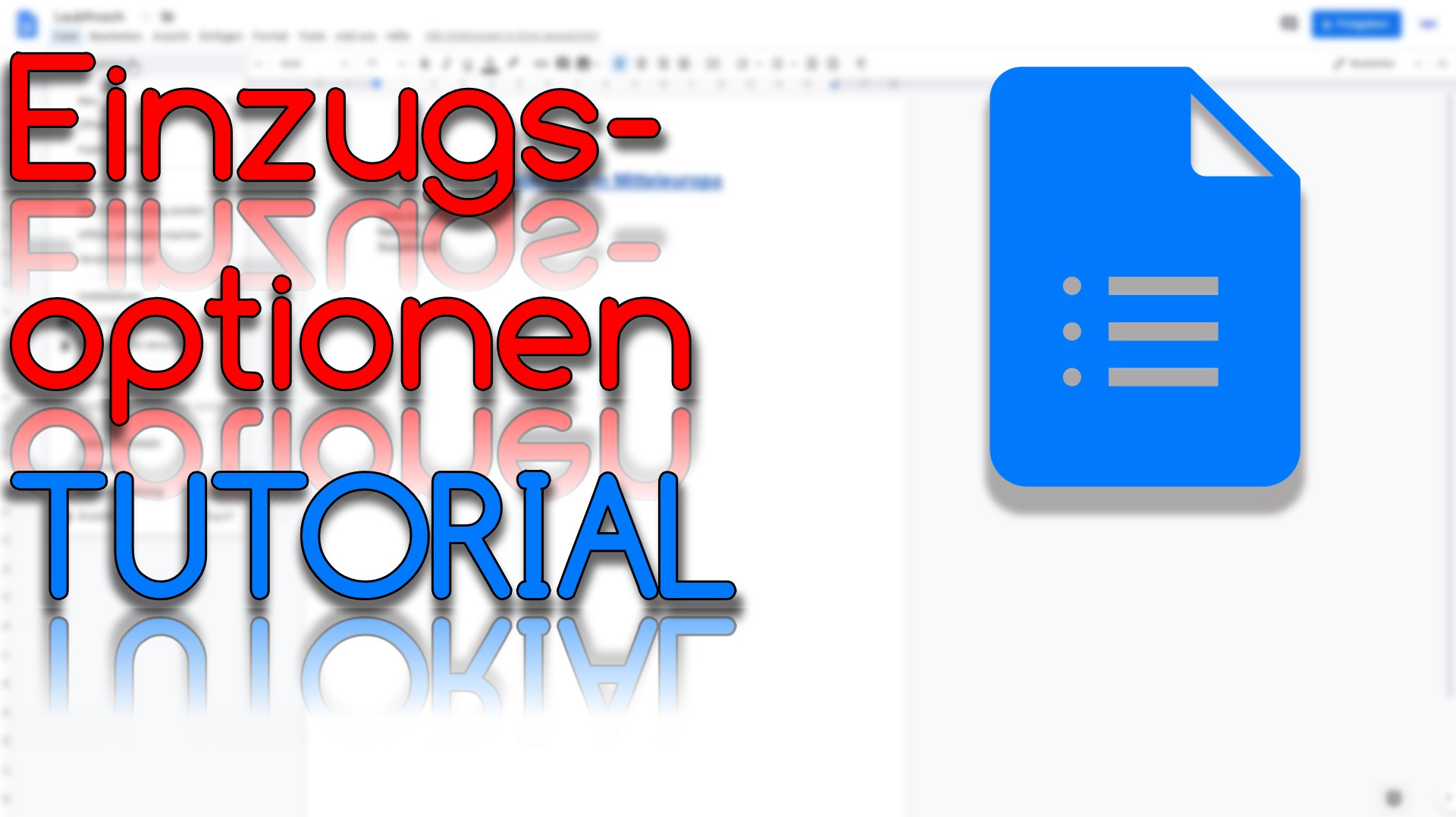 Einzugsoptionen in Google Docs (Video Thumbnail!)