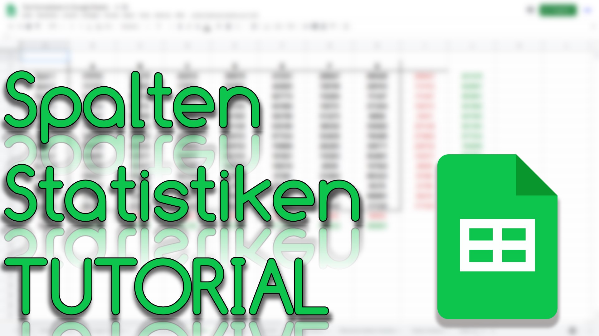 Spaltenstatistik in Google Sheets (Video Thumbnail!)