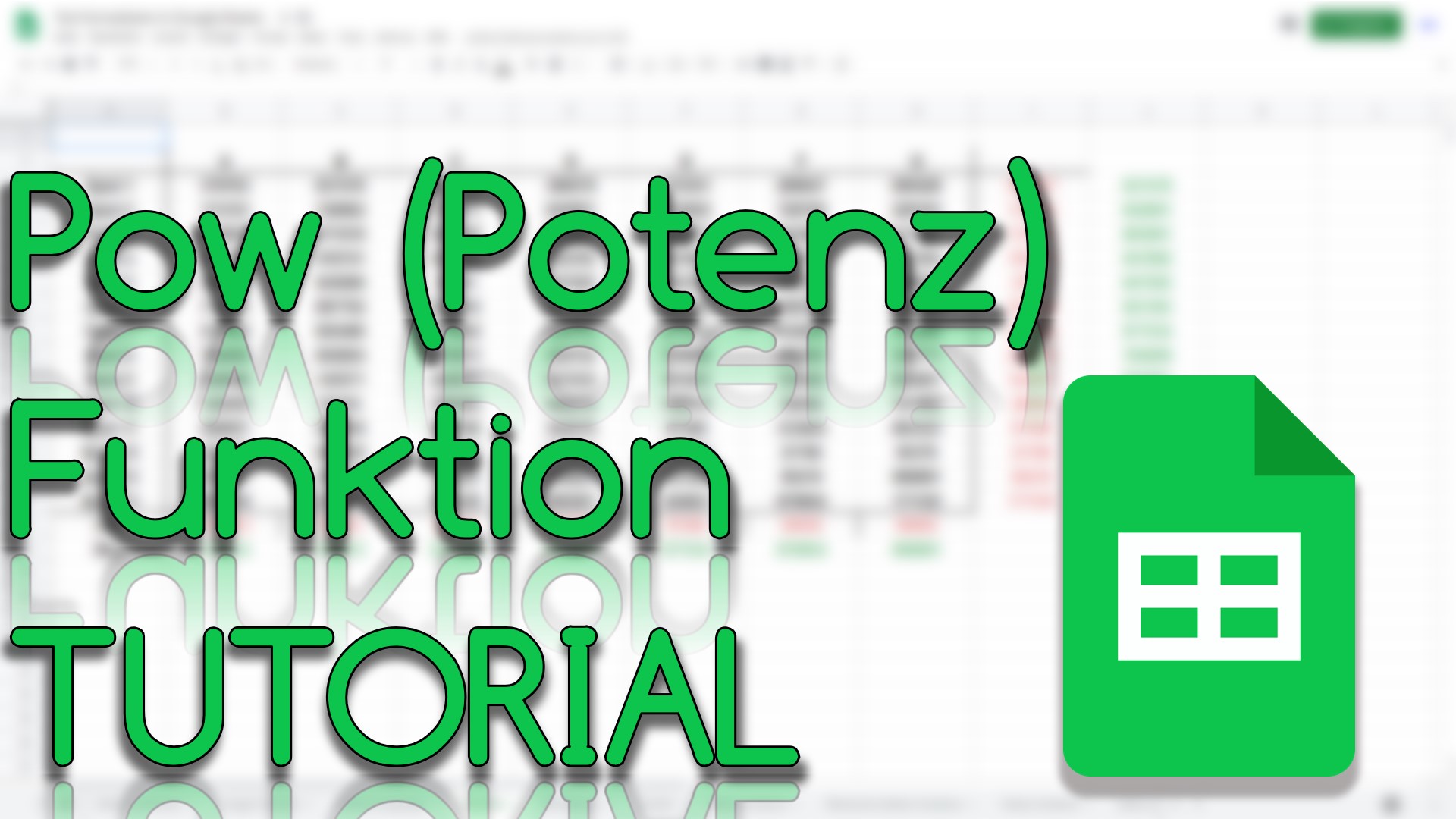 Pow (Potenz) Funktion in Google Sheets (Video Thumbnail!)