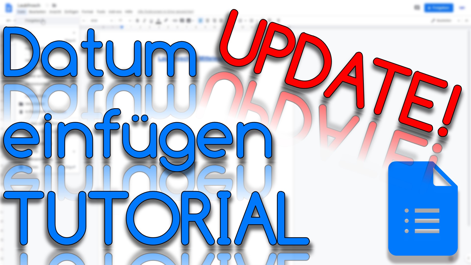 Datum einfügen in Google Docs (Video Thumbnail!)