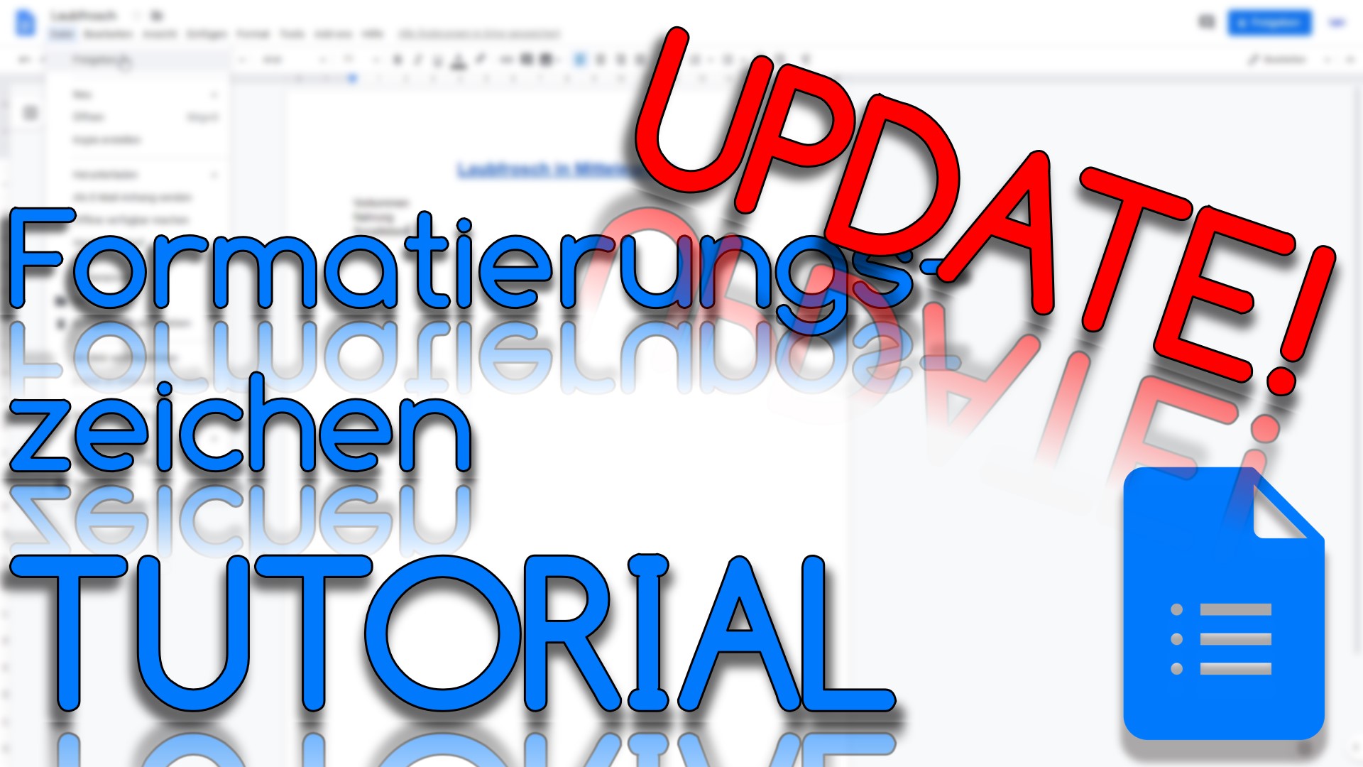 Formatierungszeichen in Google Docs (Video Thumbnail!)