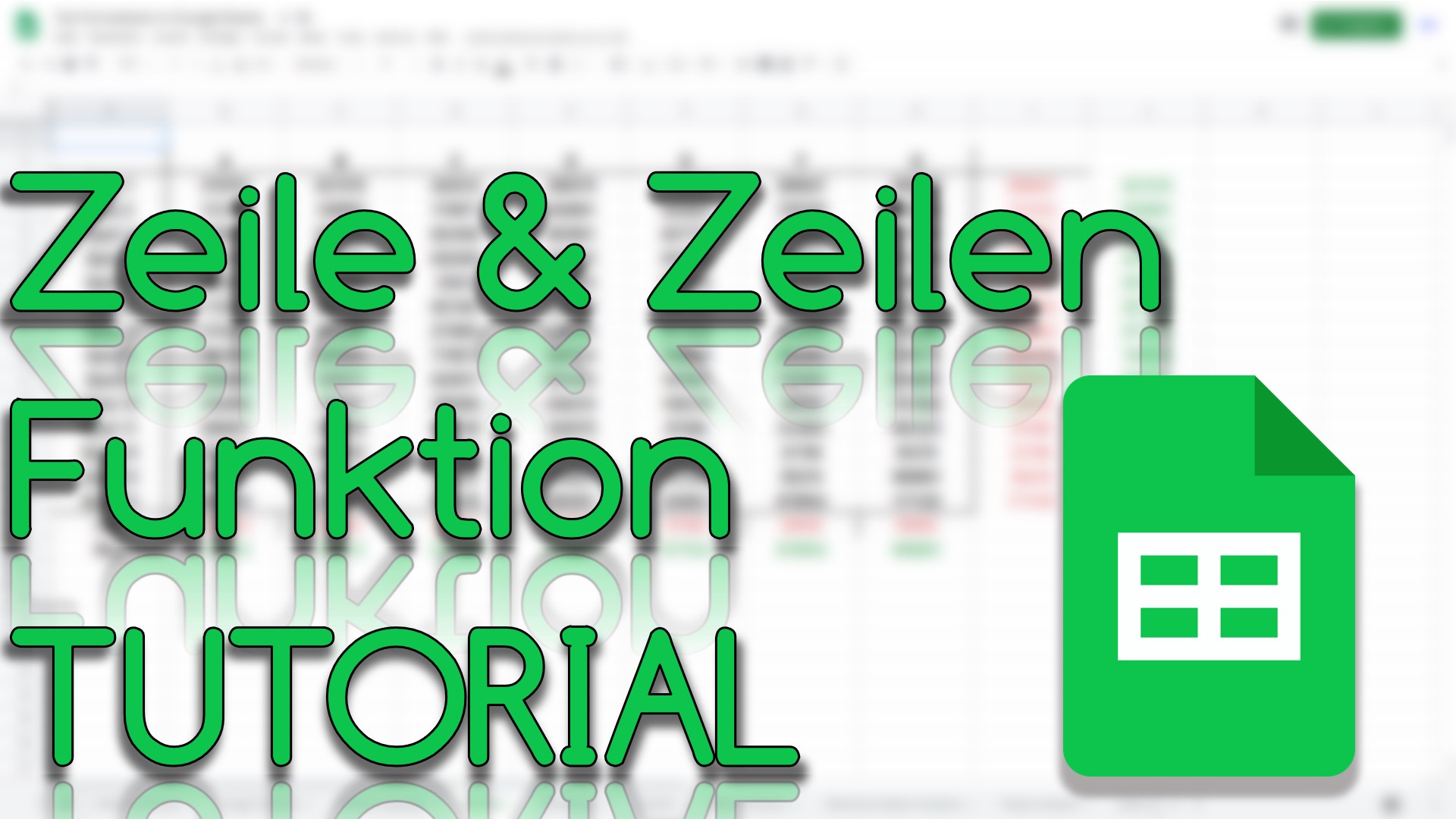 Zeile & Zeilen Funktion in Google Sheets (Video Thumbnail!)