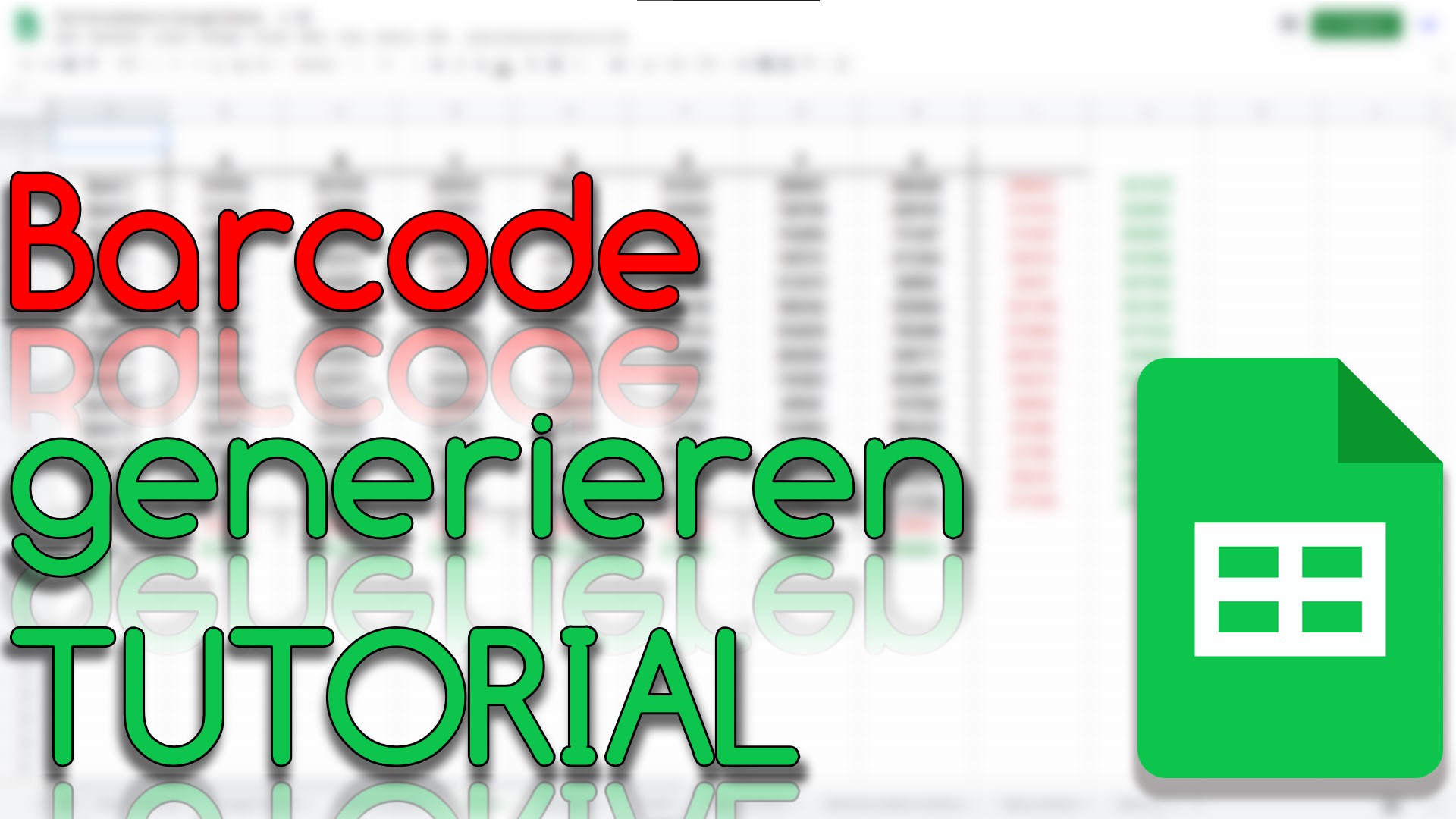 Barcode generieren in Google Sheets (Video Thumbnail!)