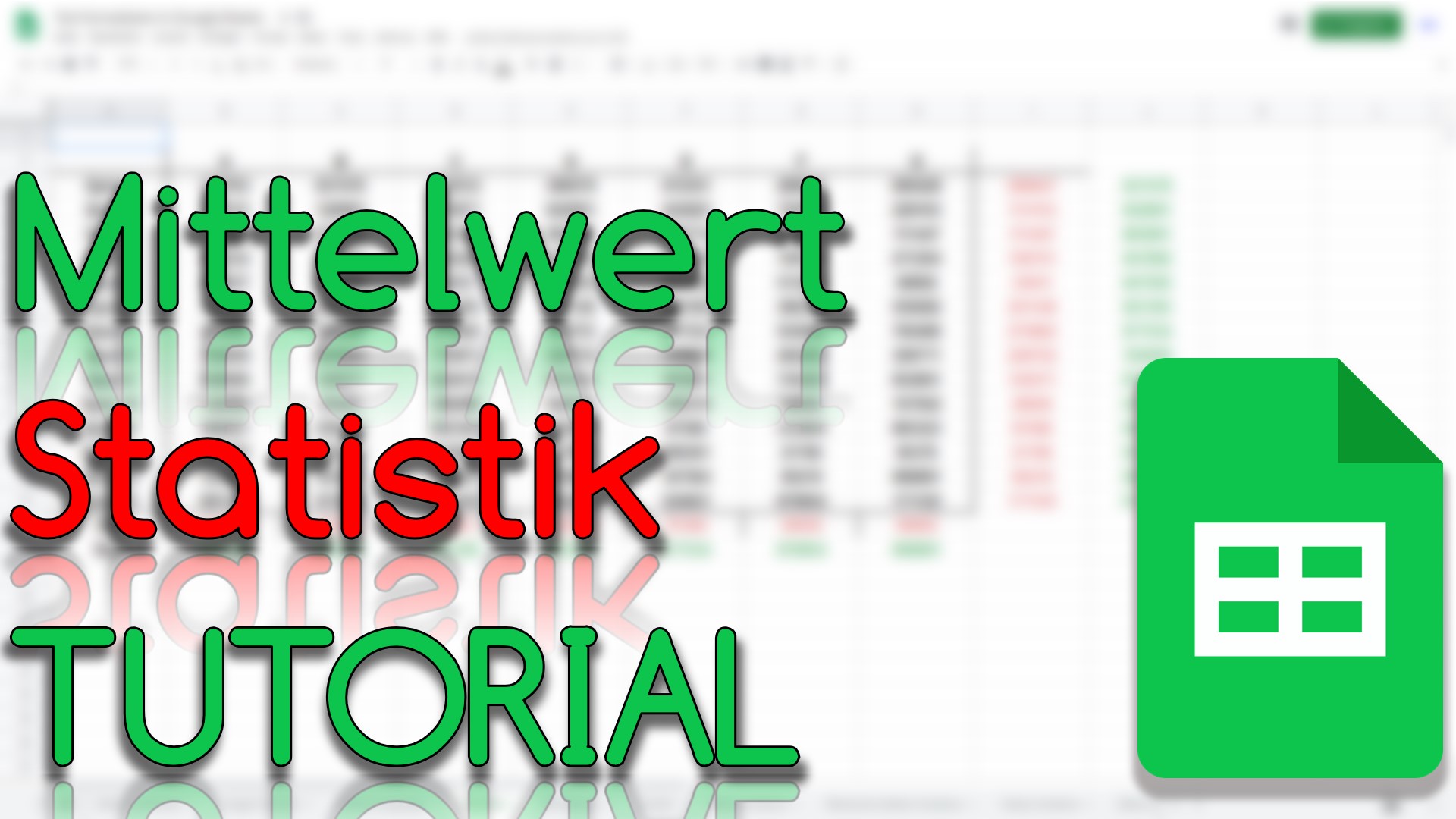 Mittelwert - Statistik in Google Sheets (Video Thumbnail!)