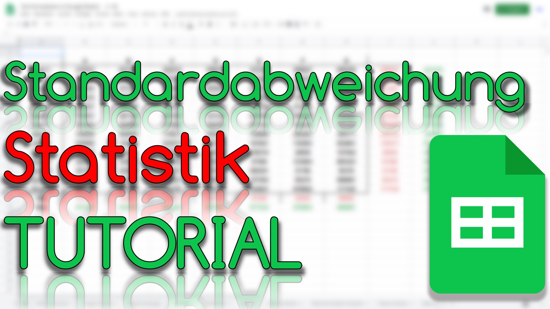 Standardabweichung - Statistik in Google Sheets (Video Thumbnail!)