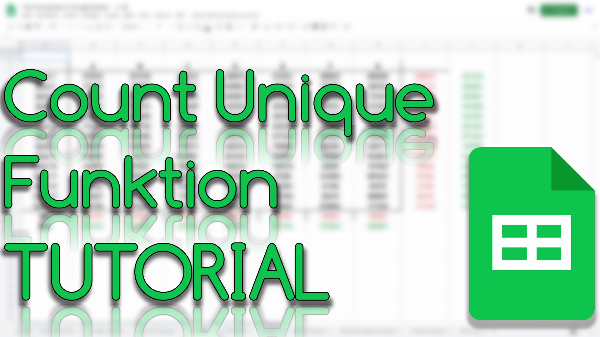 Count Unique Funktion in Google Sheets (Video Thumbnail!)