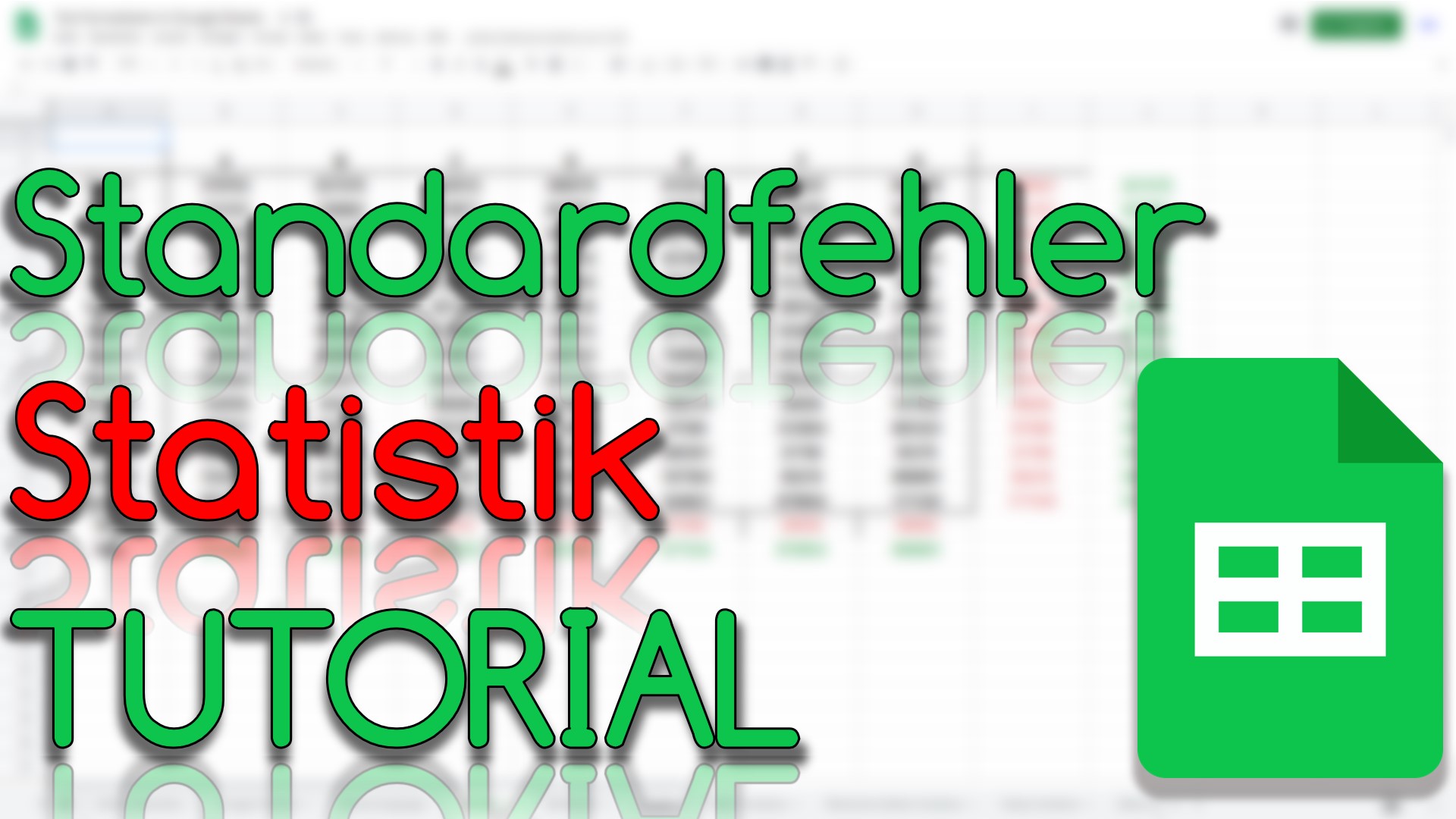 Standardfehler - Statistik in Google Sheets (Video Thumbnail!)