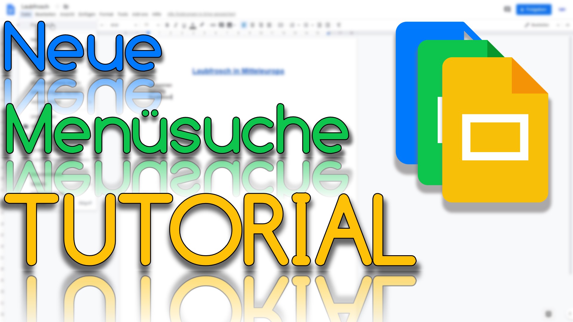 Neue Menüsuche in Google Docs, Sheets & Slides (Video Thumbnail!)