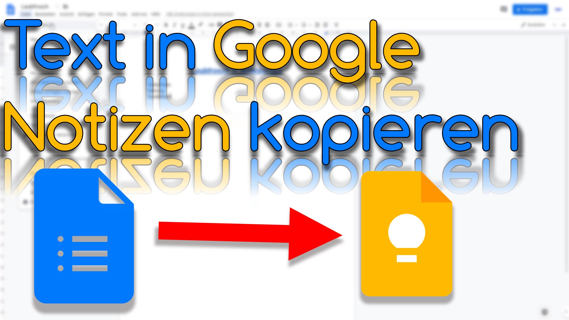 Text in Google Notizen kopieren. (Video Thumbnail!)