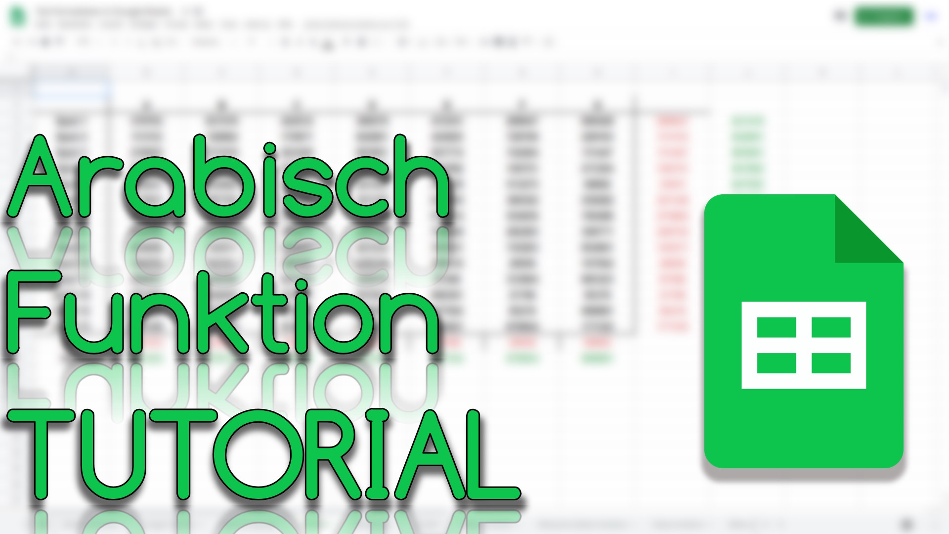 Arabisch Funktion in Google Sheets (Video Thumbnail!)