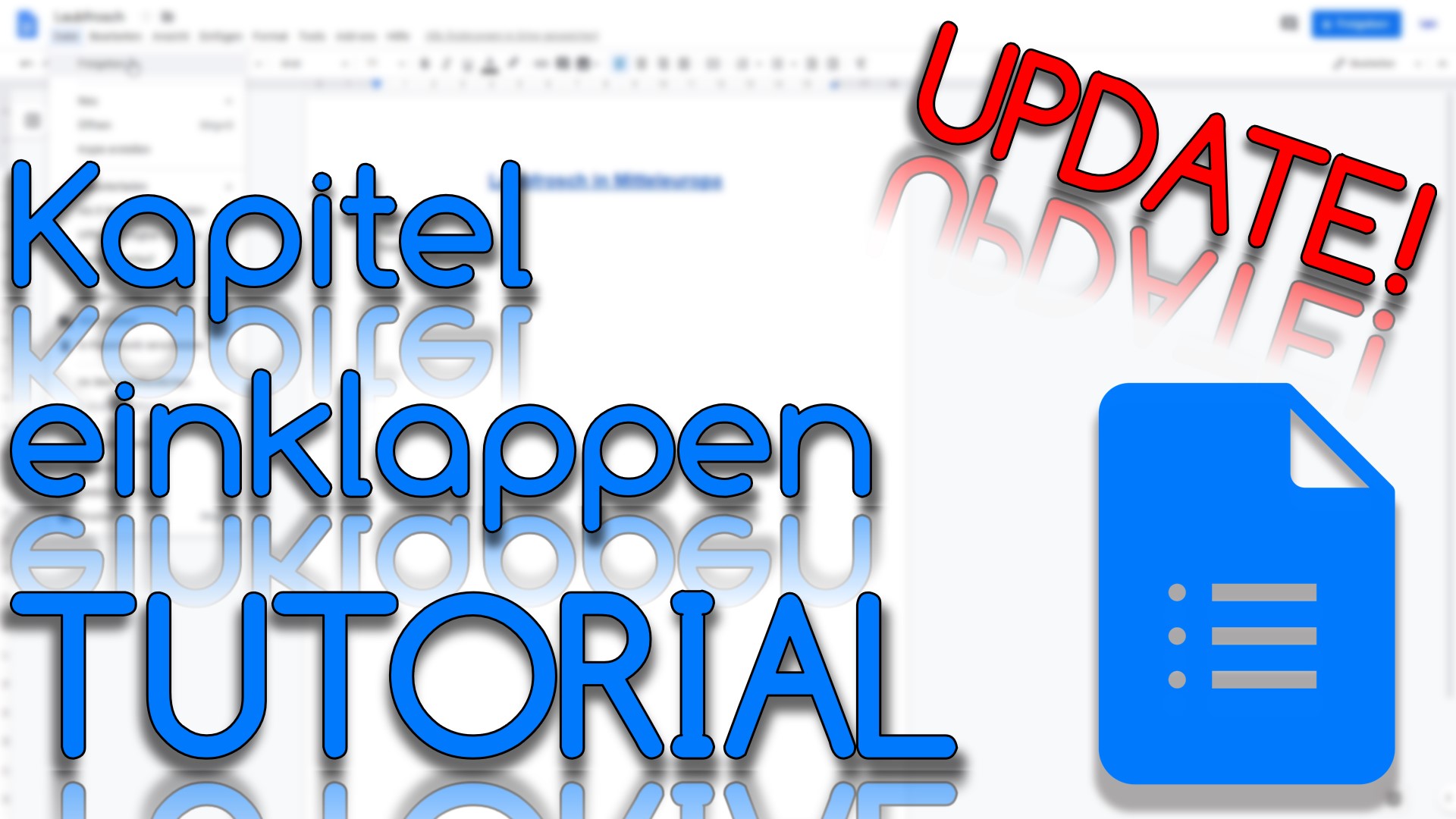 Kapitel einklappen - Google Docs (Video Thumbnail!)