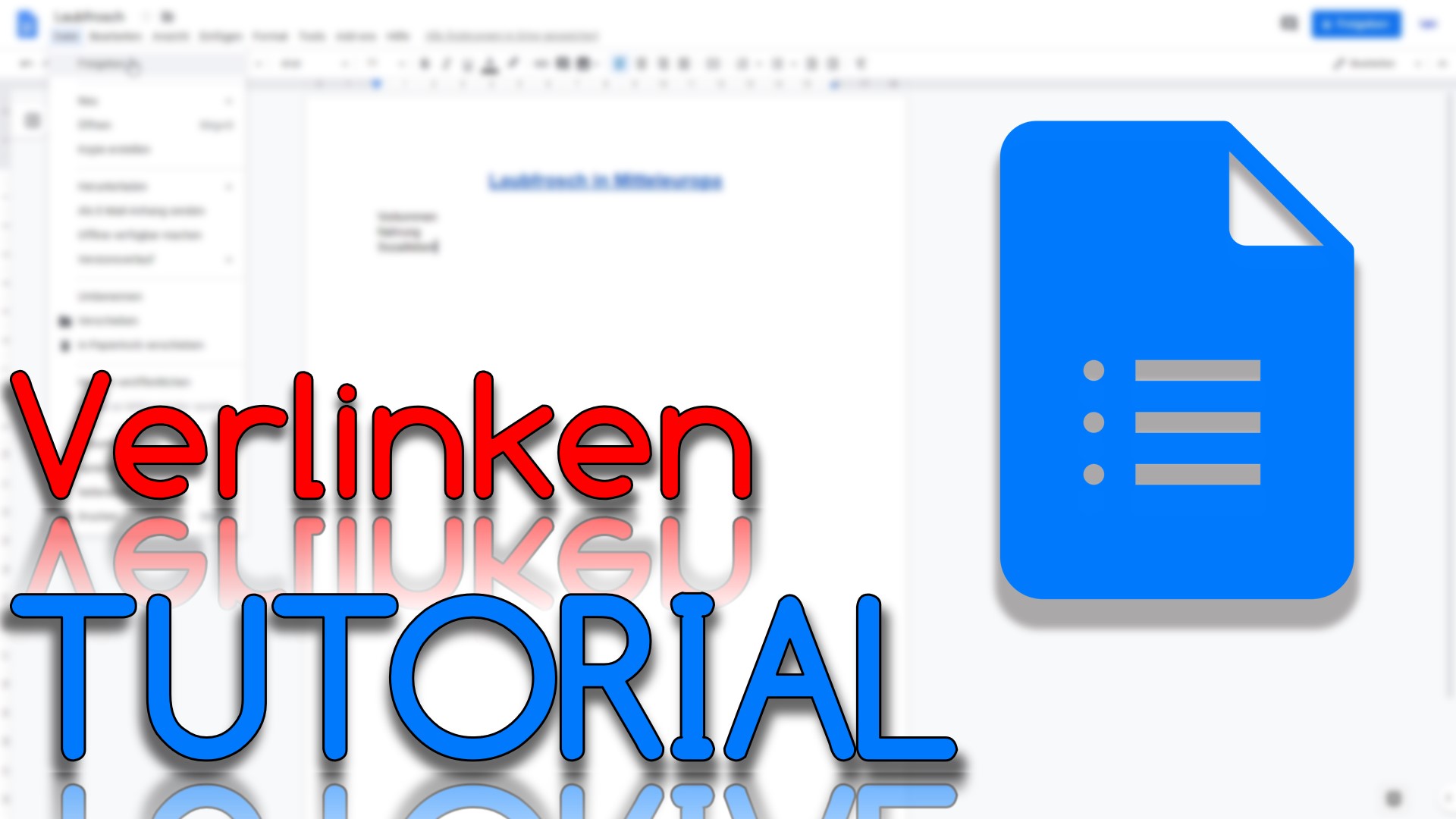 Verlinken in Google Docs (Video Thumbnail!)