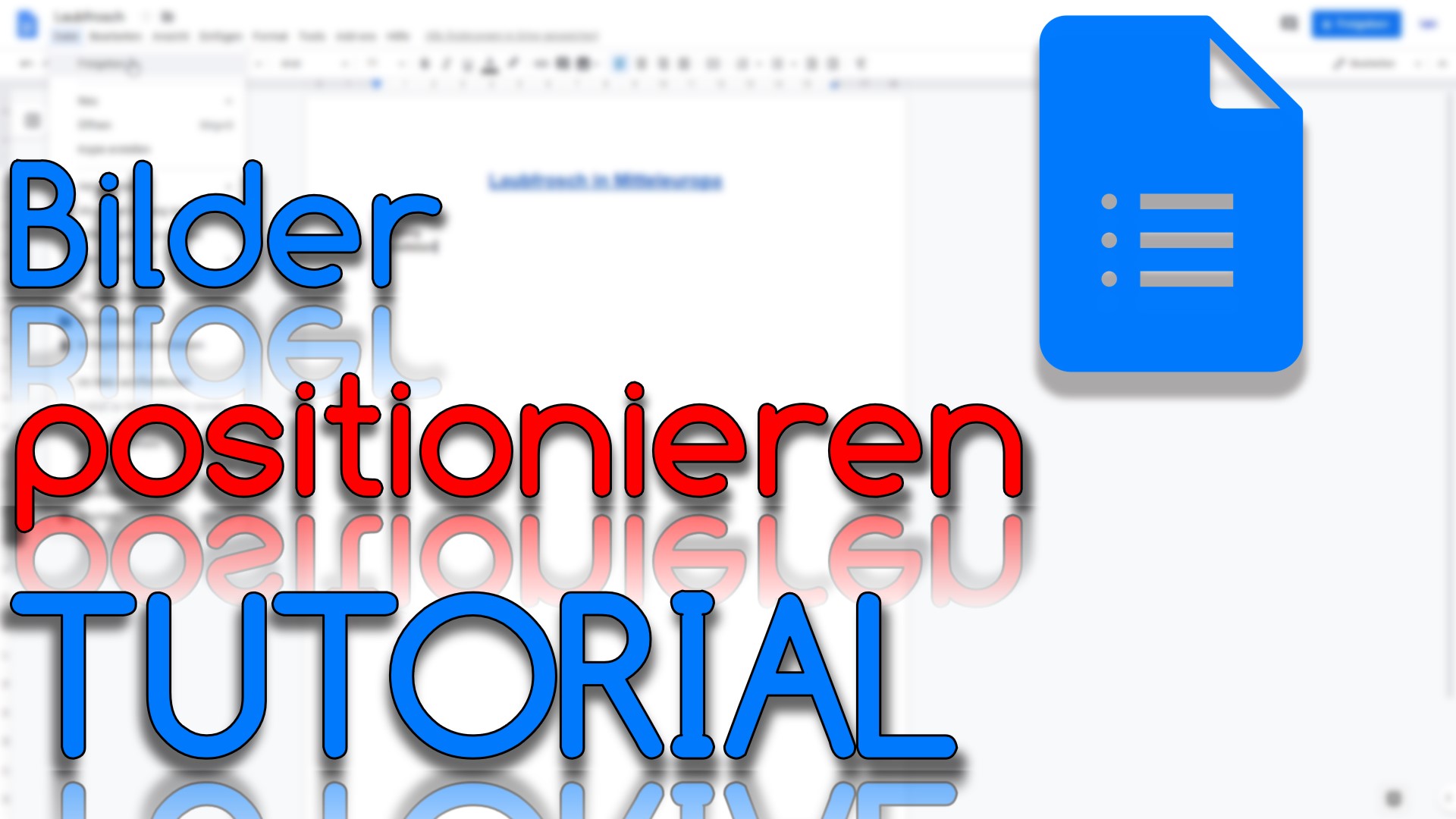 Bilder positionieren in Google Docs (Video Thumbnail!)