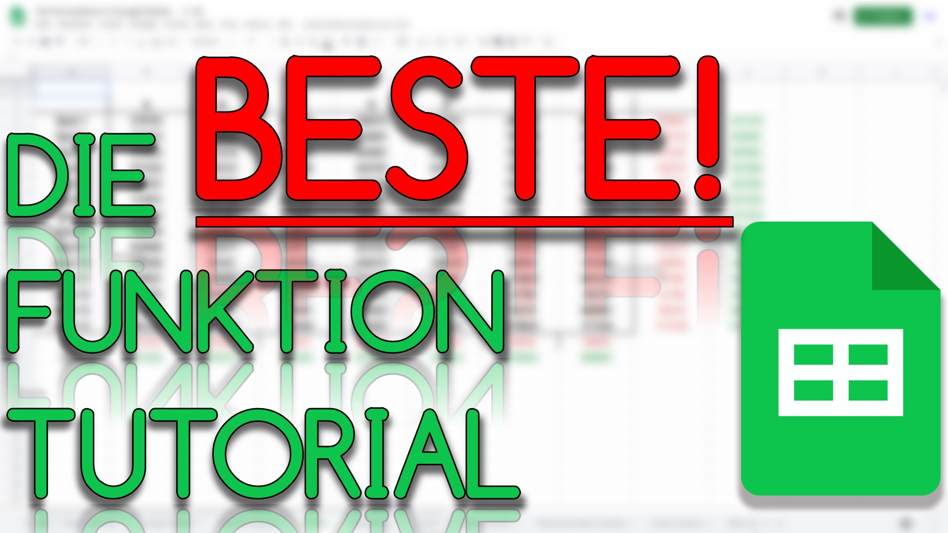 Die BESTE Funktion in Google Sheets (Video Thumbnail!)