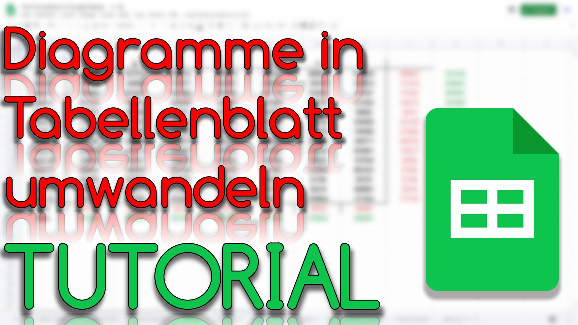 Diagramme in eigenes Tabellenblatt umwandeln in Google Sheets (Video Thumbnail!)