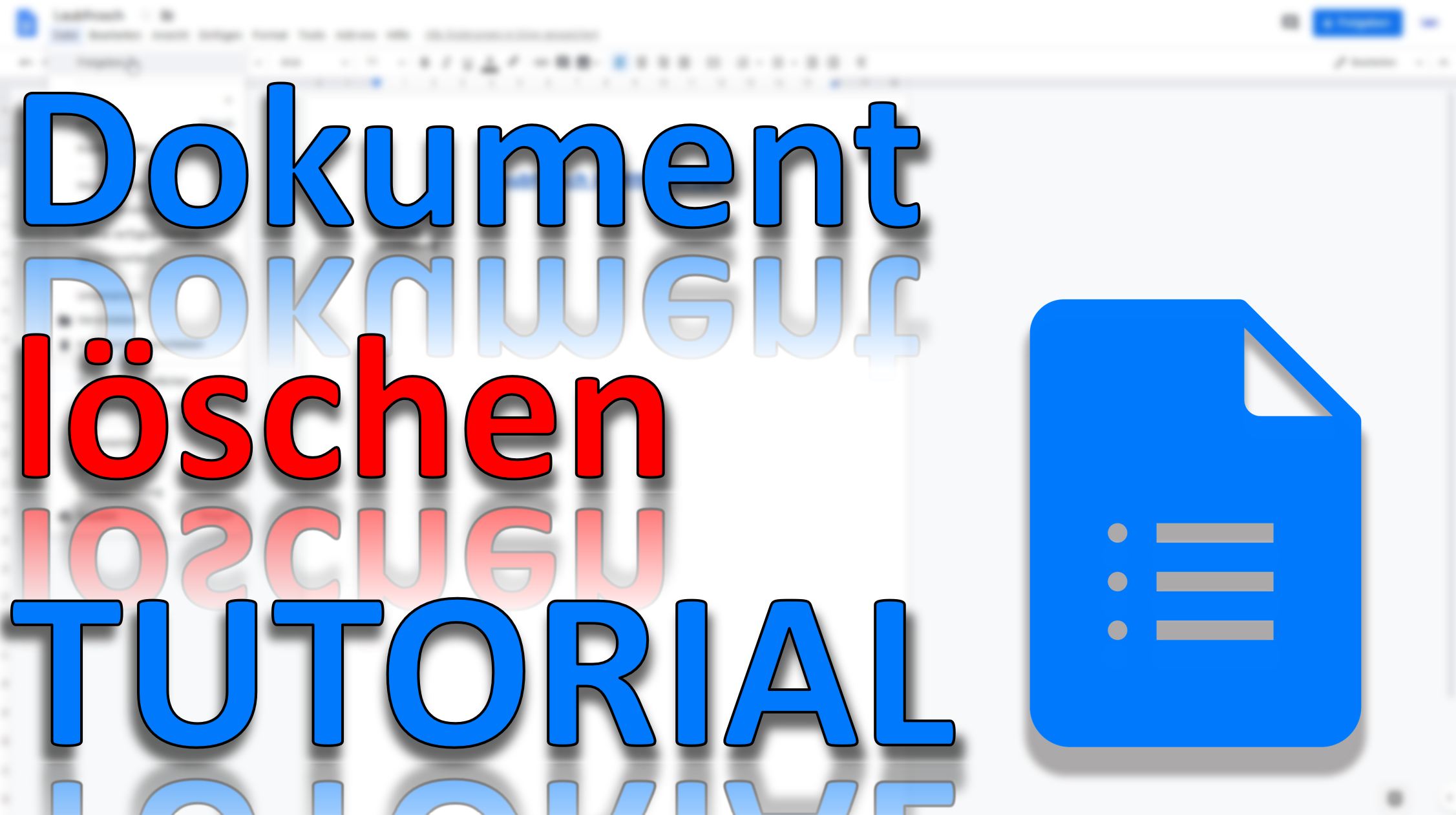 Dokumente löschen in Google Docs (Video Thumbnail!)