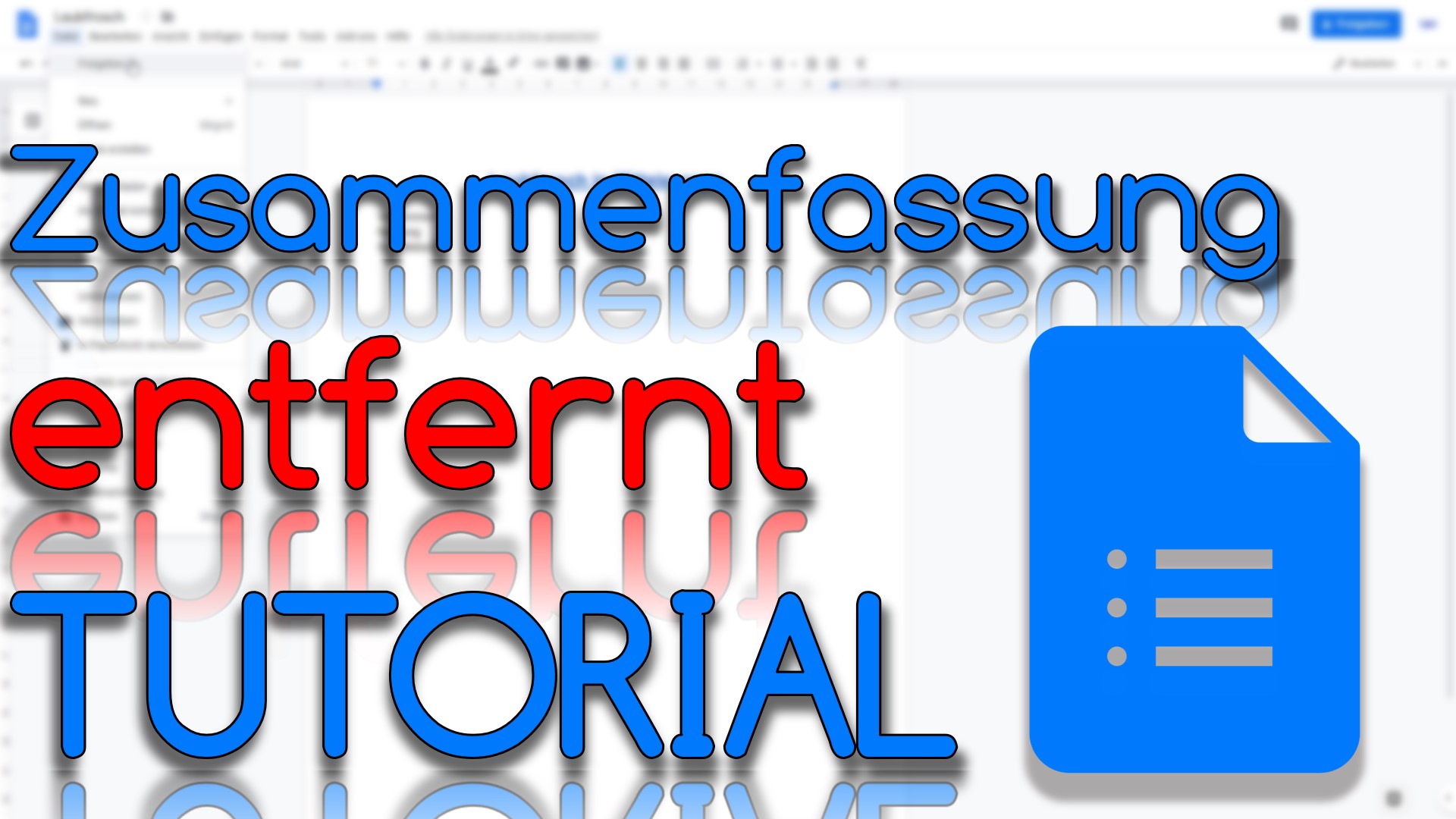 Dokumentenzusammenfassung entfernt - Updates - in Google Docs (Video Thumbnail!)